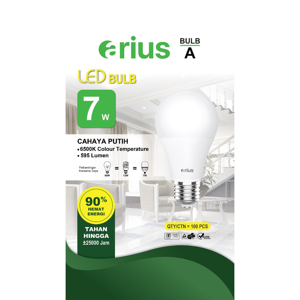 Arius A Lampu LED 7W - Putih