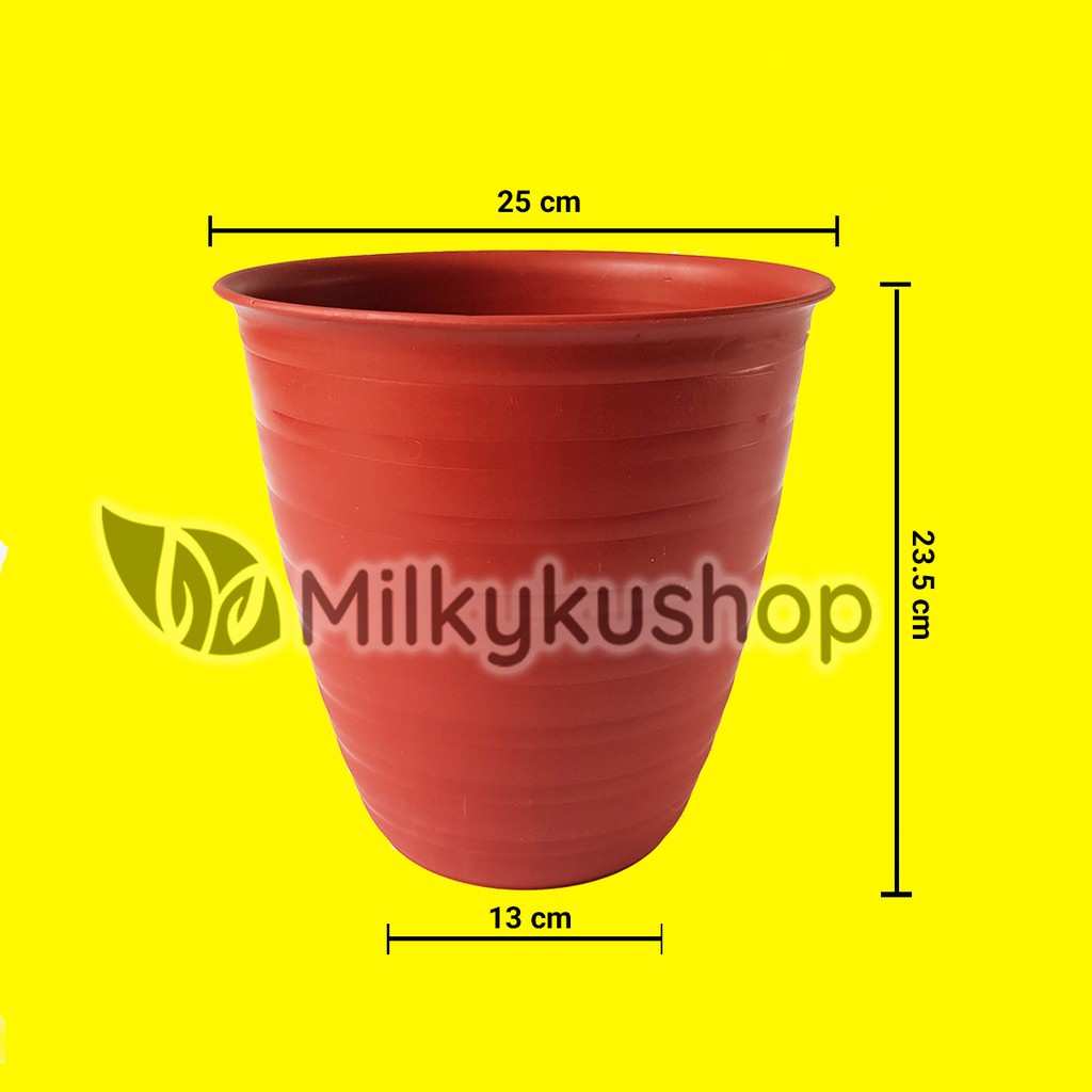 POT JM RUPLAS 25 TIRUS WARNA 25 CM - POT BUNGA TANAMAN