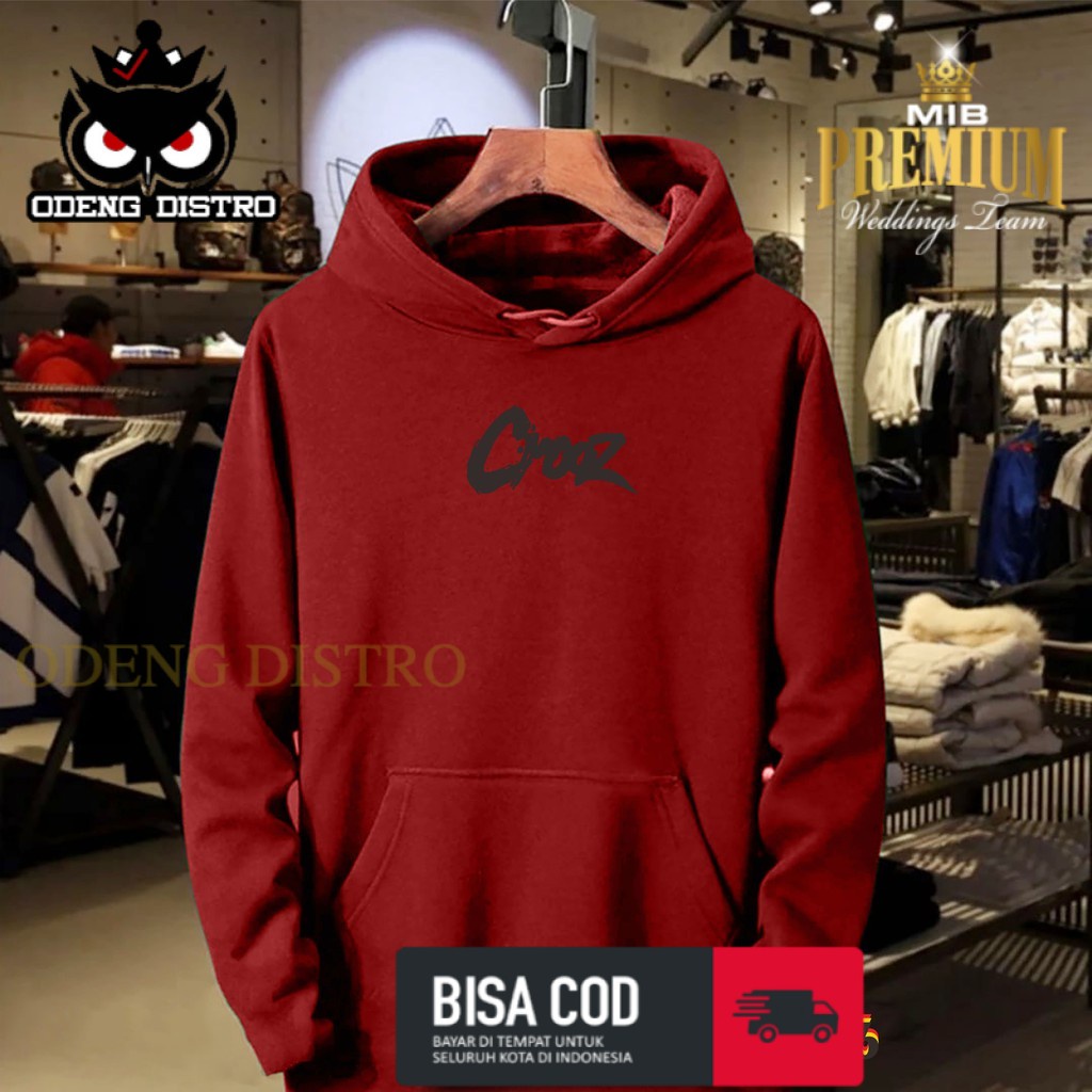 Crooz Black Jaket Sweater Basebal Varsity Distro Keren Kekinian Termurah Bandung Original Cewek Cowo