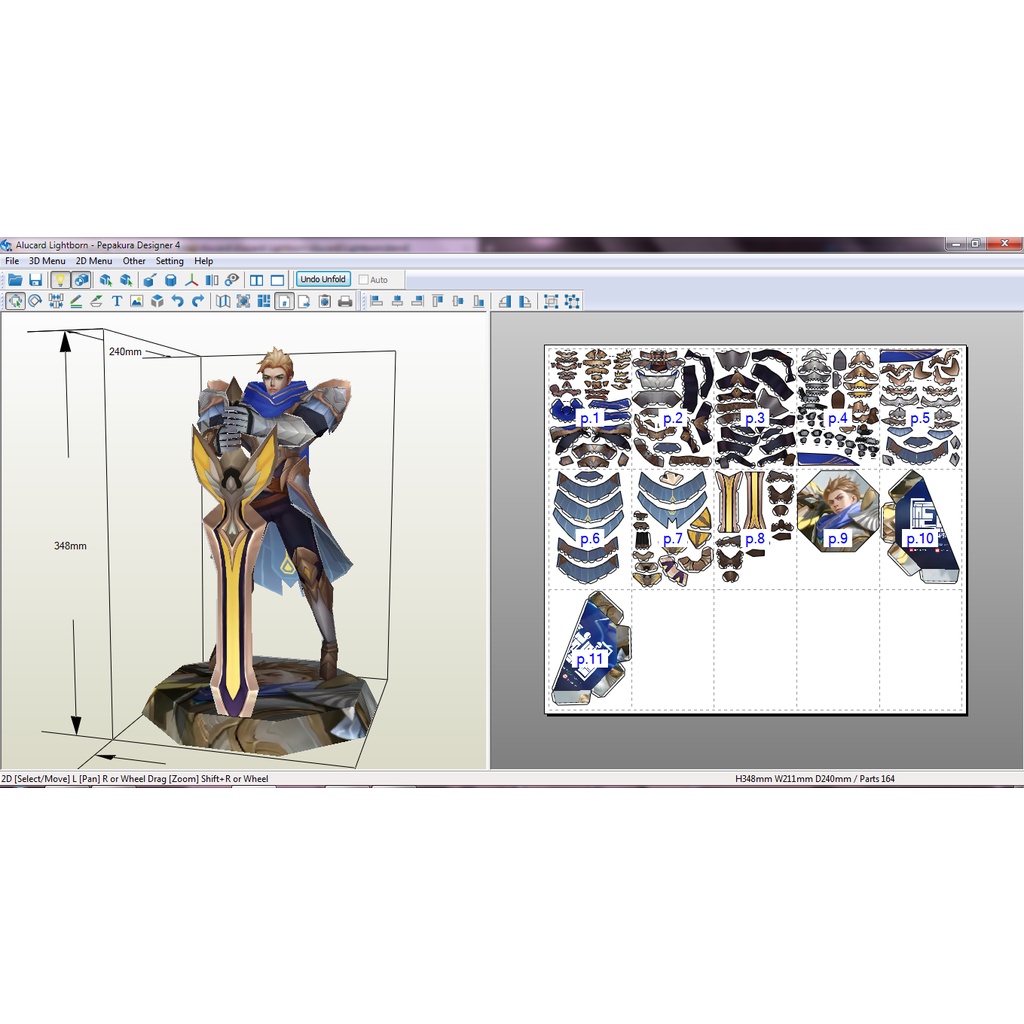 Alucard Lightborn Papercraft