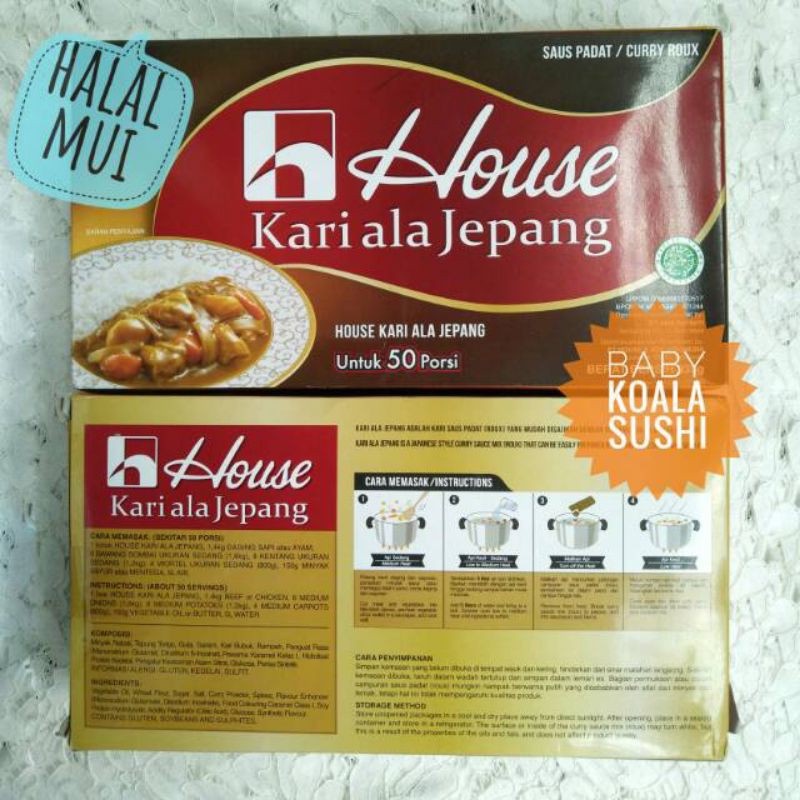 HOUSE Japan Curry Kare Jepang 50 Porsi Halal │ Bumbu Kuah Kari Nasi