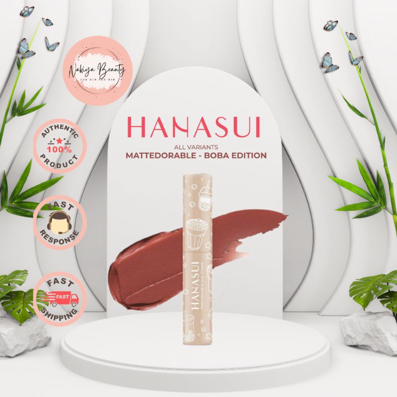 Hanasui Mattedorable Lip Cream Boba Edition / lip Cream Hanasui/ Hanasui Boba Edition