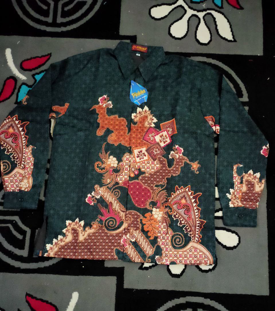 Kemeja Batik Pria Semi Sutra Sanwoz Puring Istimewa