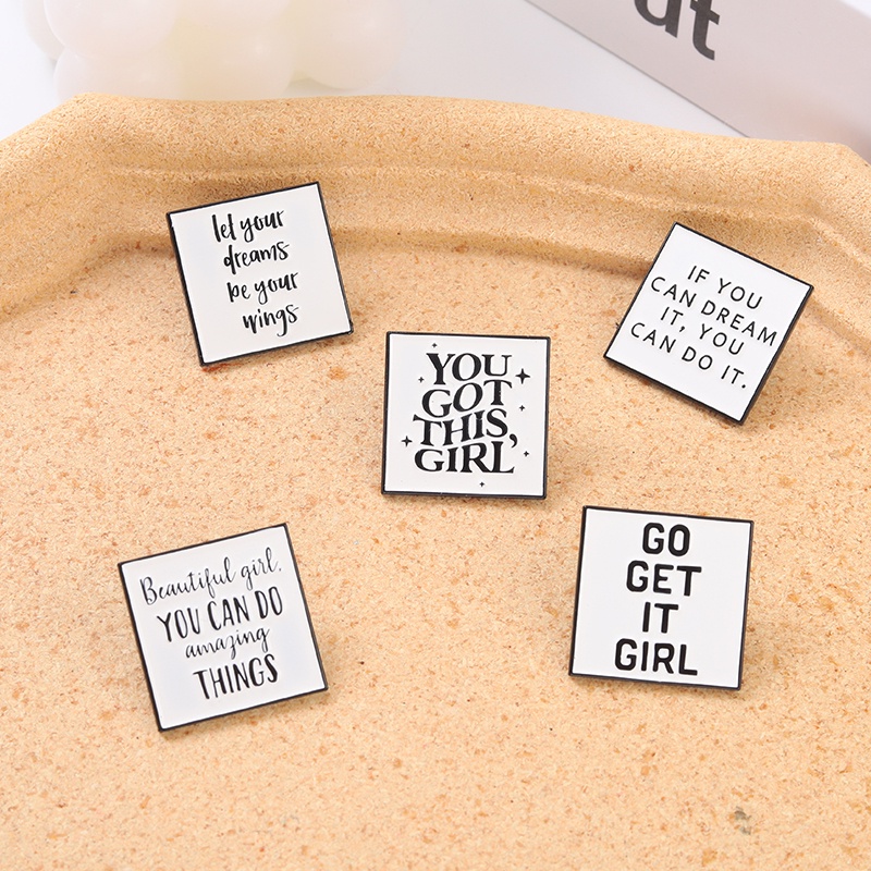 &quot;YOU GOT THIS GIRL&quot; Lapel Pin 5 Styles Enamel Brooch Backpack Badge Collection A Gift for A Friend