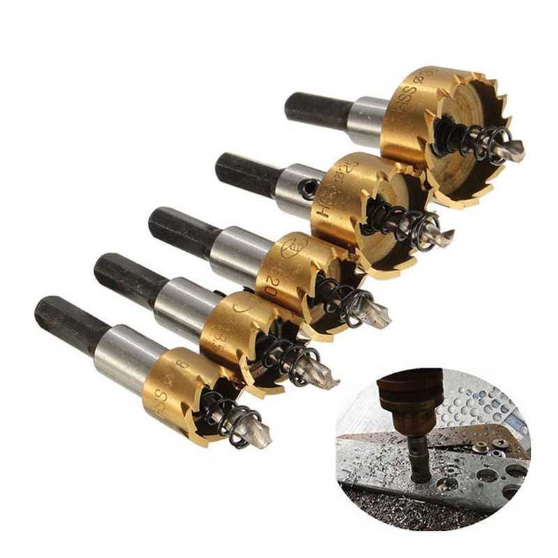 Set Lengkap Mata Bor Carbide Tip Wood Metal Hole Cut 5 PCS / Mata Bor Kayu 1 Set Drill Bit Countersink HSS Komplit / Mata Bor Tuner Porting Besi Tembok Beton Bulat Mini Multifungsi / Bor Obeng Tangan Aluminium Kuat Tahan Lama Murah Original