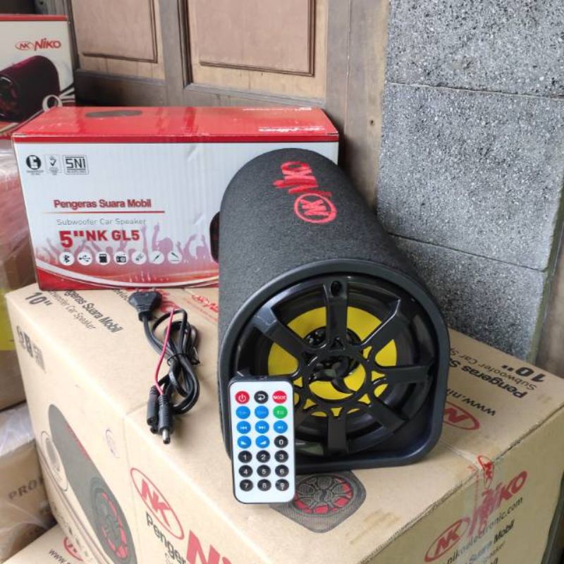 Speaker Niko GL5 Bluetooth 5inc / speaker tabung Speaker Bass Subwoofer GL 5 / speaker karaoke oke 5 inch 30 Watt speaker tabung speaker mic speaker mix