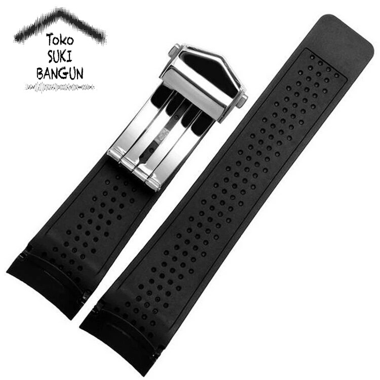 TALI JAM Tag Rubber Diving Sport Full Hole Watch Band Strap