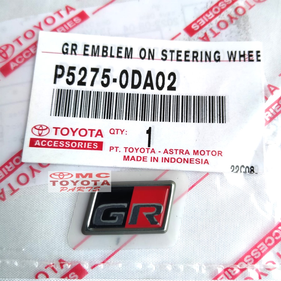 Emblem Logo GR / Gazoo Racing Sport Di Stir Steer Setir P5275-0DA02