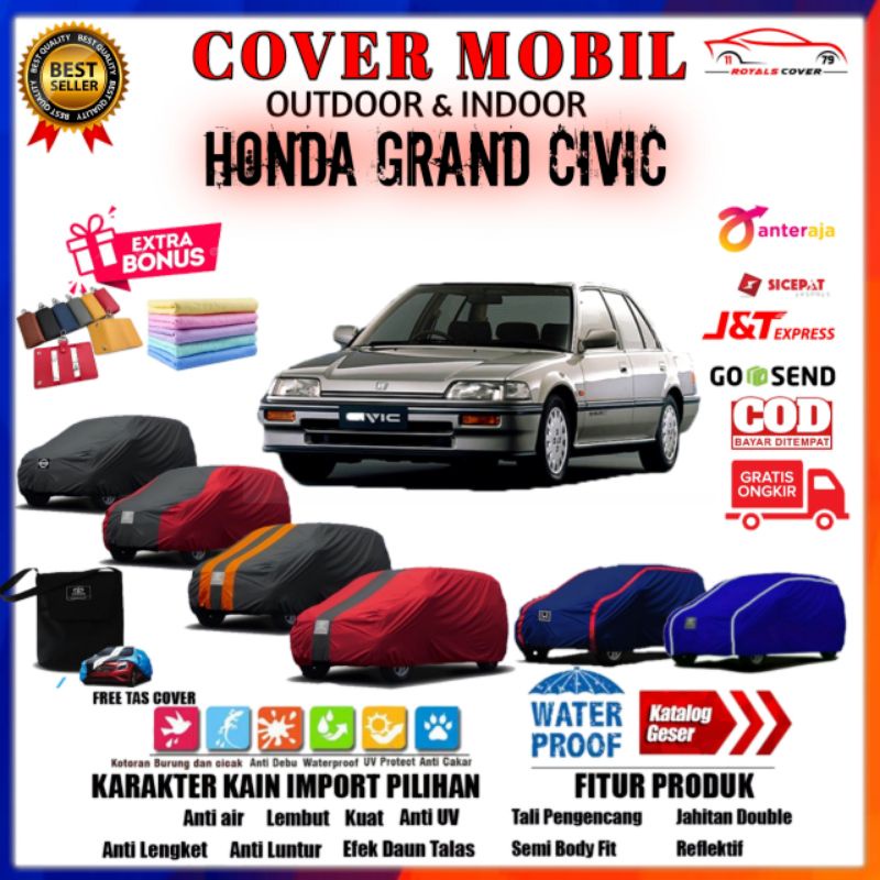 Body Cover Mobil Honda Grand Civic, Sarung Mobil Sedan Grand Civic Mantel Tutup Outdoor Waterproof