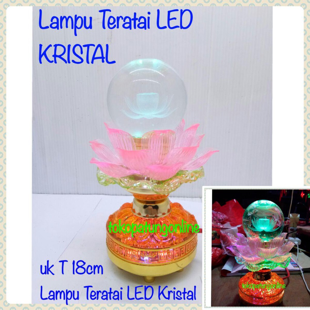 Lampu Sembahyang Teratai Kristal LED RGB PERPC