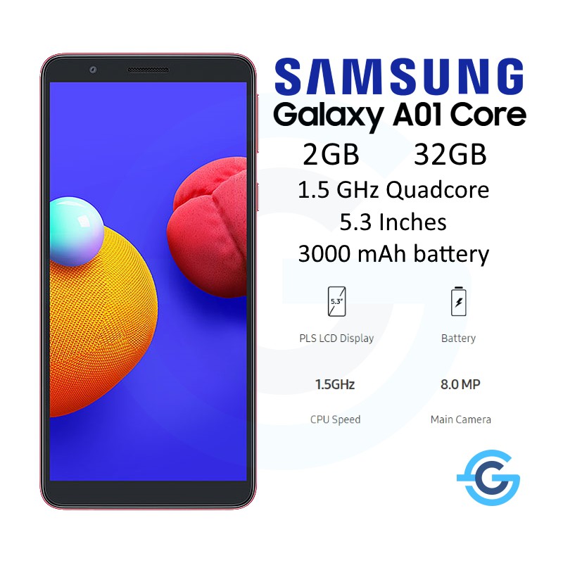 Samsung Galaxy A01 Core 2/32 GB 2GB 32GB Garansi Resmi SEIN