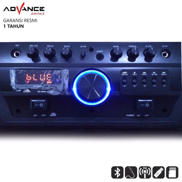 Advance Speaker Meeting Portable 15 inch ADVANCE K-1512 Bluetooth bonus 2 Mic