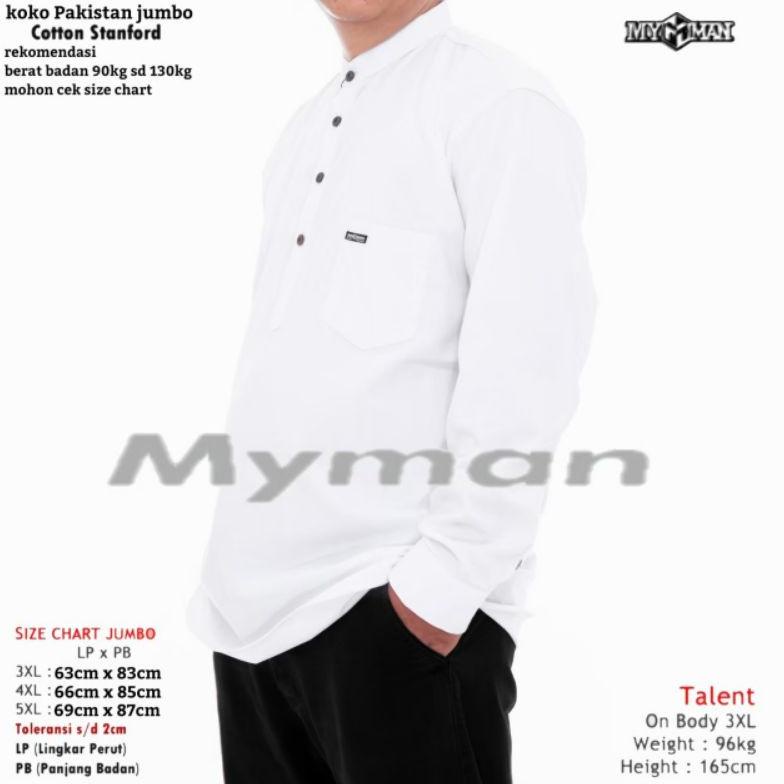 Koko Pakistan Jumbo Pria Super Jumbo 3Xl 4Xl 5Xl Baju Koko Pakistan Pria Big Size