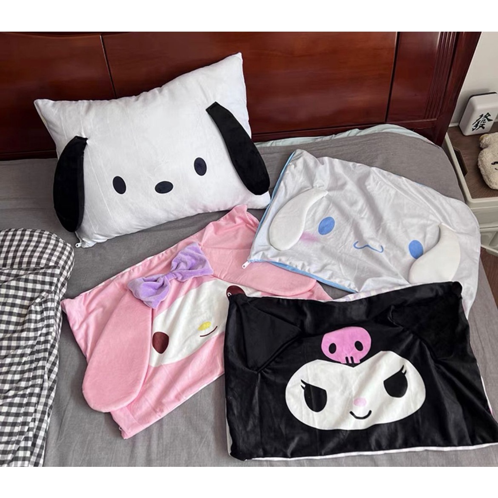 SARUNG BANTAL SANRIO MELODY HELLO KITTY KUROMI HANGYODON POCCACHO DOG CINNAMOROLL PILLOW COVER SPREI GULING