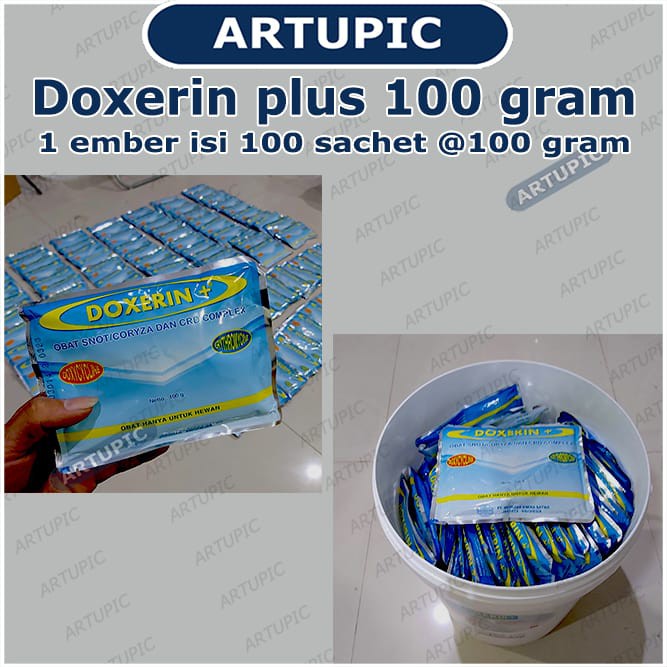 Doxerin Plus 100 gram Obat Unggas Ayam Snot Coryza CRD Pernafasan Complex Mensana Artupic