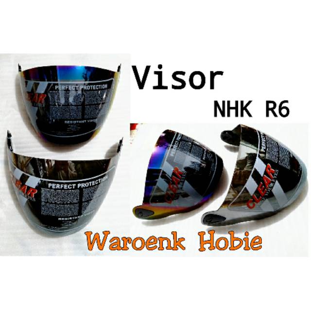 Visor / kaca helm NHK R6, aksesoris helm full face & half face