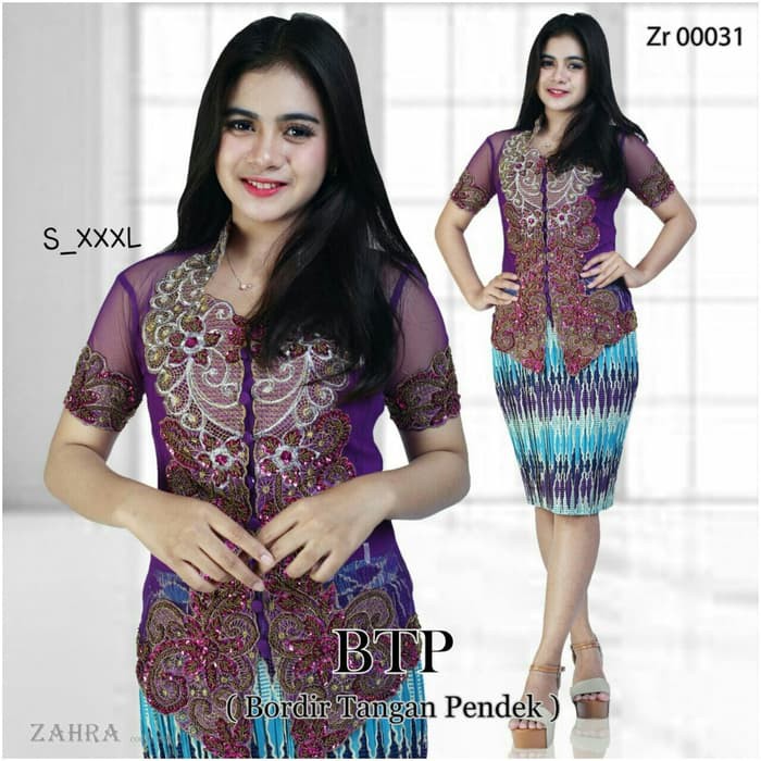Stelan Kebaya Payet Ungu