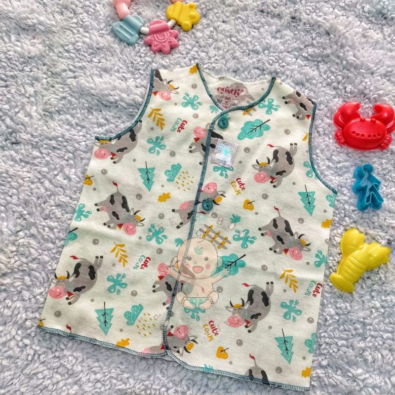 3 pcs atasan baju kutung NB newborn, bayi baru lahir termurah merk tokusen, calmet, fully, babylon, 