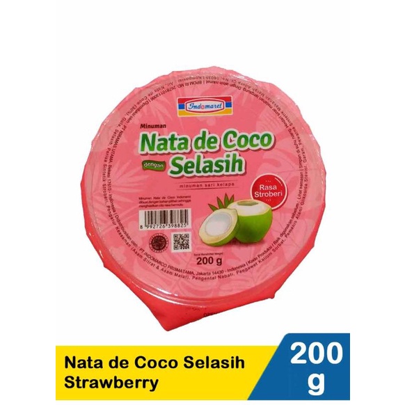 

Indomaret Nata De Coco Selasih Strawberry 200G