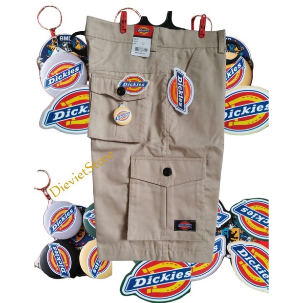 CARGO PENDEK DICKIES FREE STICKER + GANTUNGAN PIN DICKIES