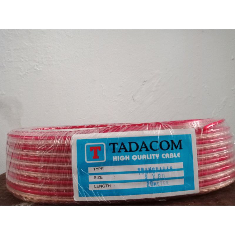 KABEL LISTRIK TRANSPARAN 2 X 30 KABEL SERABUT ( 1 ROLL = 20 METER )