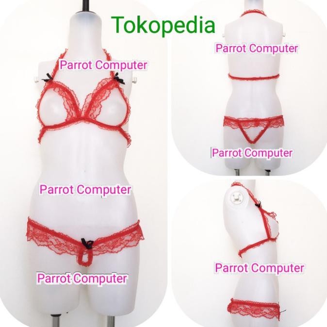 Bra Set Thong Lace Lingerie Seksi Wanita Braset CD Cewek Underwear