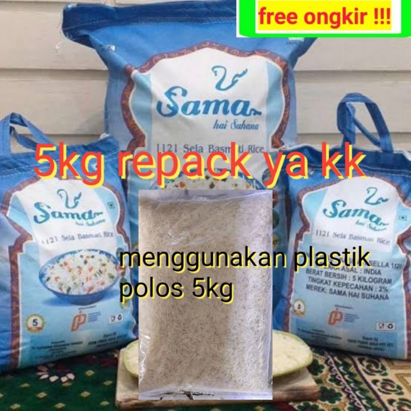 

Sama hai suhana basmati 5kg exp 2023 repack ya kk ,25kg Kemasan asli sesuai foto