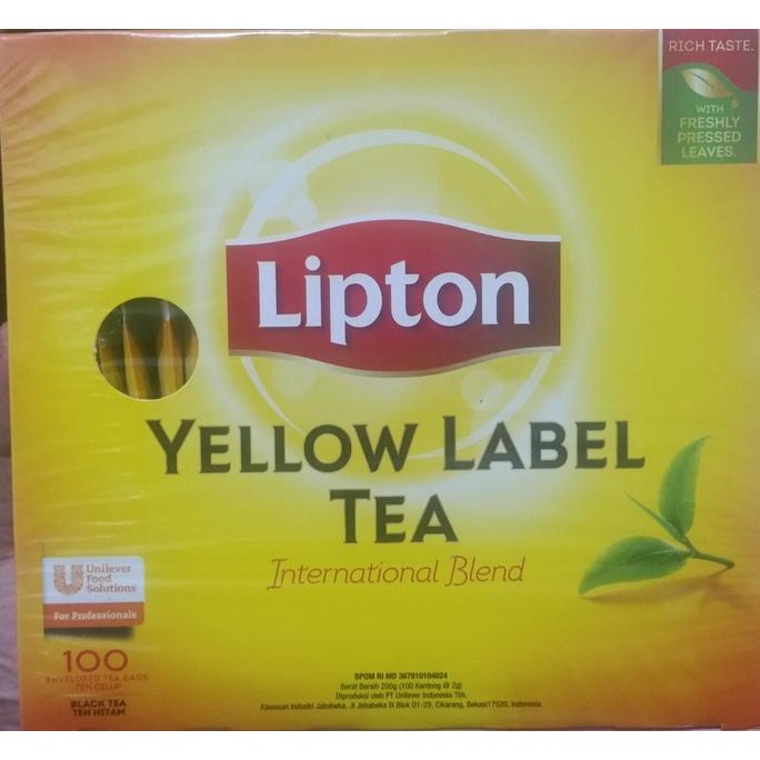 

(BISA COD) LIPTON YELLOW LABEL TEA ENVELOPED TEA BAGS TEH CELUP 200g PROMO Kode 478