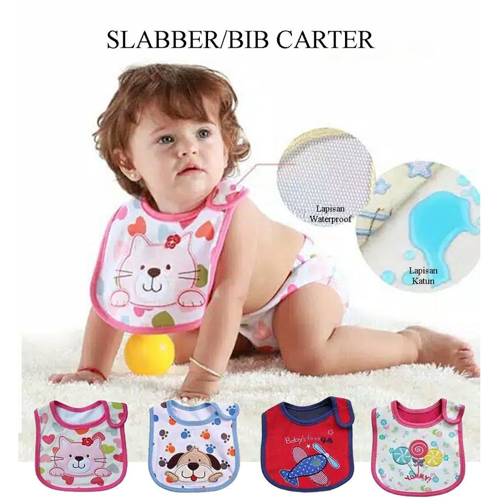 Slaber Bayi brand Carter/Bib Lap makan Tadah air liur Baby