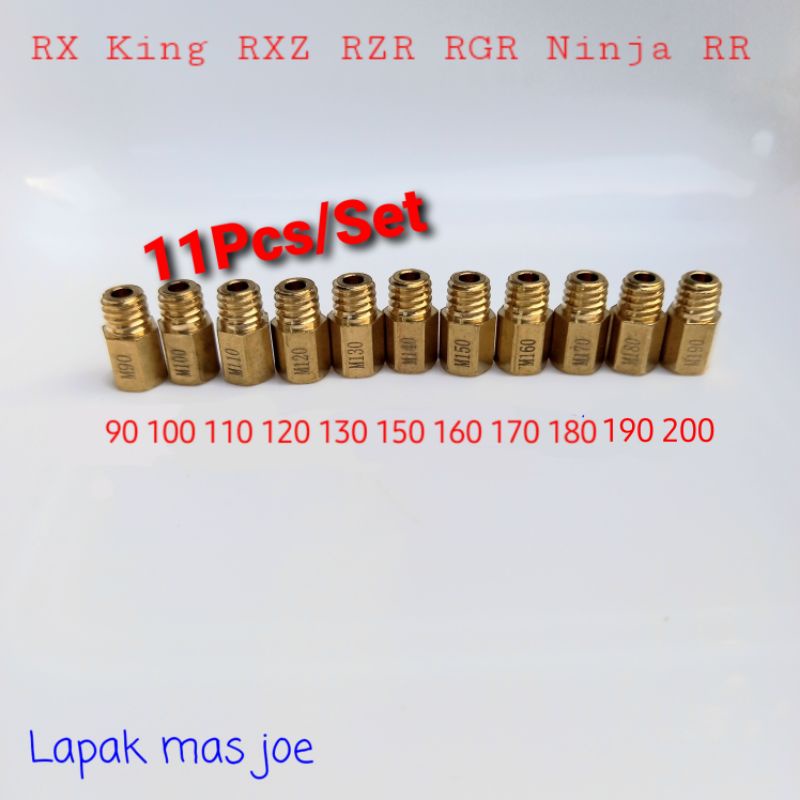 Spuyer Karburator Karbu Mainjet Main Jet MJ Set Mikuni RX King RXZ RZR RGR Ninja RR VM TM24 TM 24 28