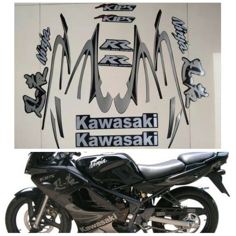 striping sticker lis ninja rr 2010 hitam