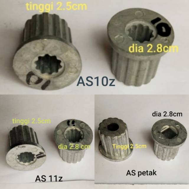 INTI GIGI PULSATOR INSERT MESIN CUCI AS petak gerigi 10 11