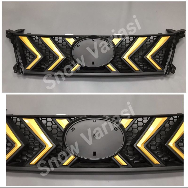 Gril Grill Front grille cover xtivo fortuner 2016 2018  hitam kilap doff lis gold JSL