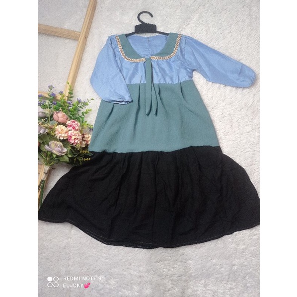 gamis susun anak / gamis pelangi anak / GROSIR GAMIS ANAK