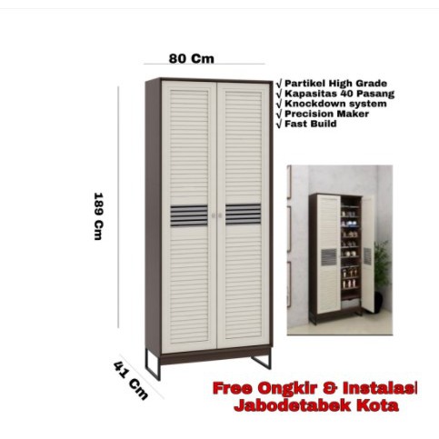 Lemari Sepatu Tempat Penyimpanan Sepatu SR 2119 Viral Graver