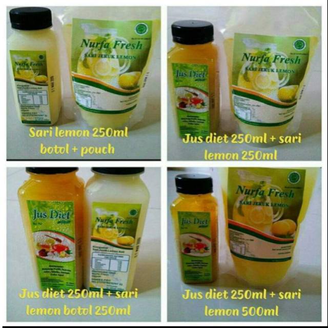 

Duo tokcer ( Sari Lemon botol 500ml + jus diet )