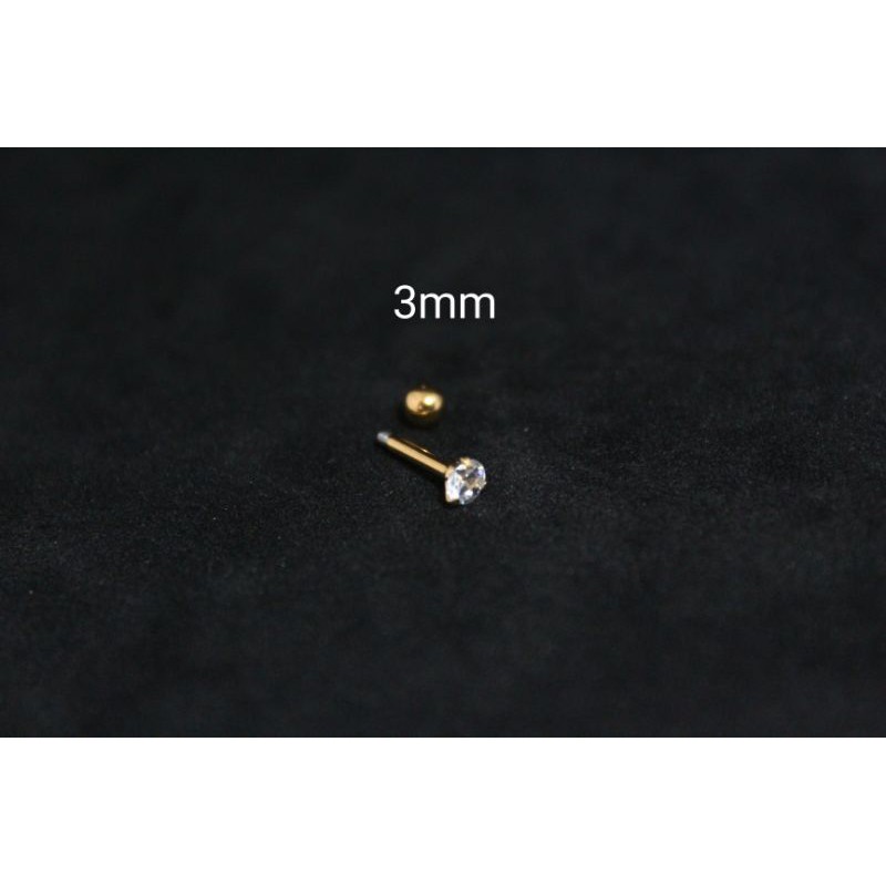 Anting Tusuk Unisex Bahan Titanium Steel Bentuk 4 Cakar warna Gold（not 1 pair）