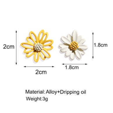 ✅COD 1 Pasang / Sepasang / Anting-Anting Sederhana Mini Daisy Drop Feminin Anting Sederhana