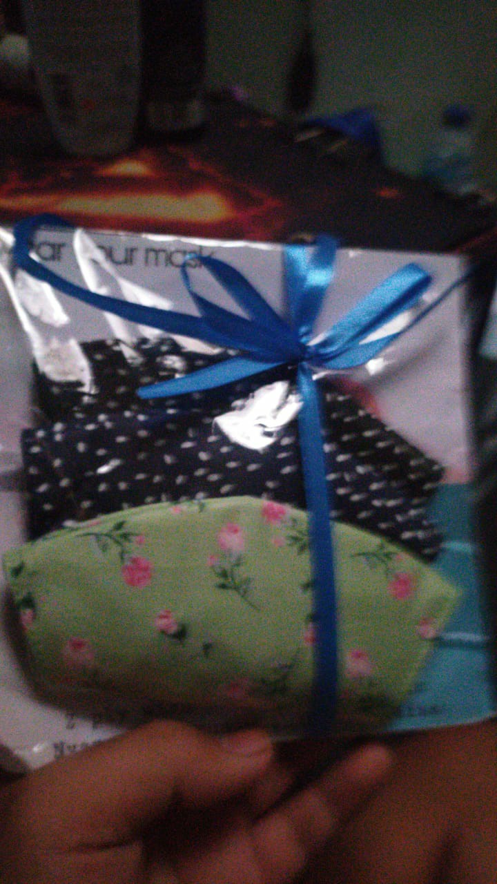 Masker Kain Earloop Dan Hijab Motif 3 Lapis