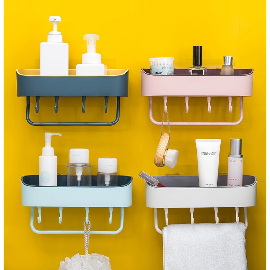 Rak Kamar Mandi Dan Dapur Plastik Shelf Organizer Kitchen Bathroom Storage Shopee Indonesia