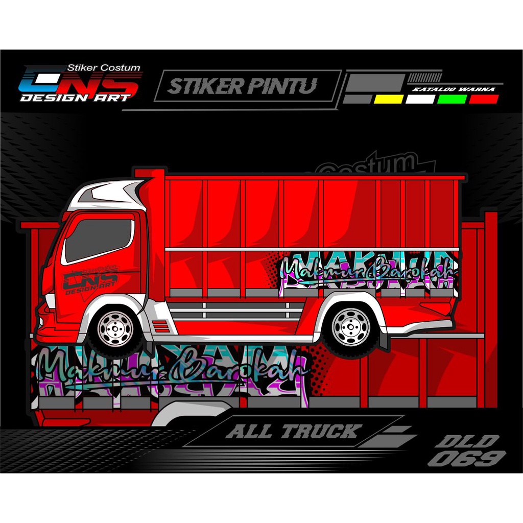 Sticker Stiker Truk Canter Sticker Stiker Bak Samping Truk Canter Dump Ragasa Giga Elf Stiker Printi