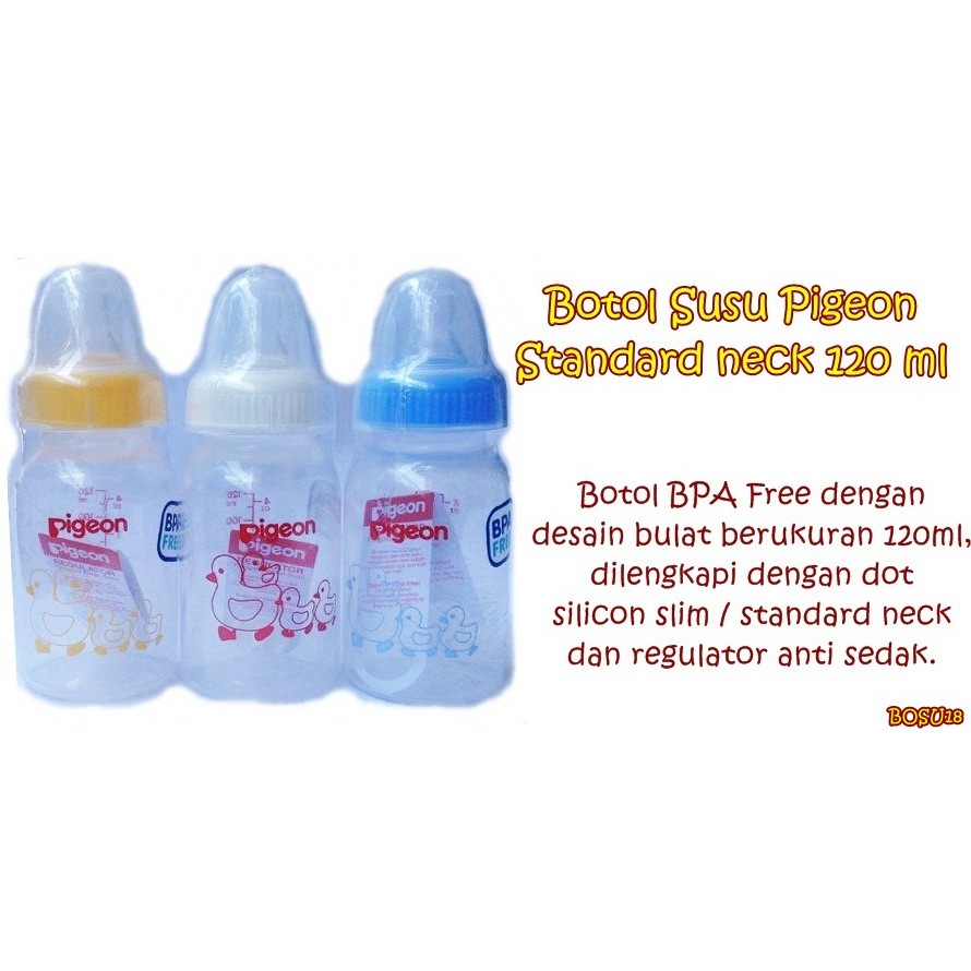 BOSU18 BOTOL SUSU PIGEON STANDARD NECK 120 ML