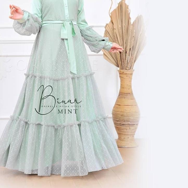 ➽ [ ] Binar Syar'i Kids 10-12th / Gamis Anak Perempuan Tanggung / Kekinian / Terbaru Muslim / Dress 