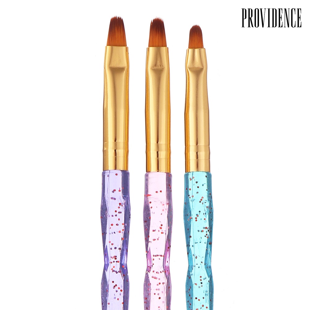Providence 3Pcs/Set Nail Art Acrylic UV Gel Extension Builder Painting Brush Drawing Pens