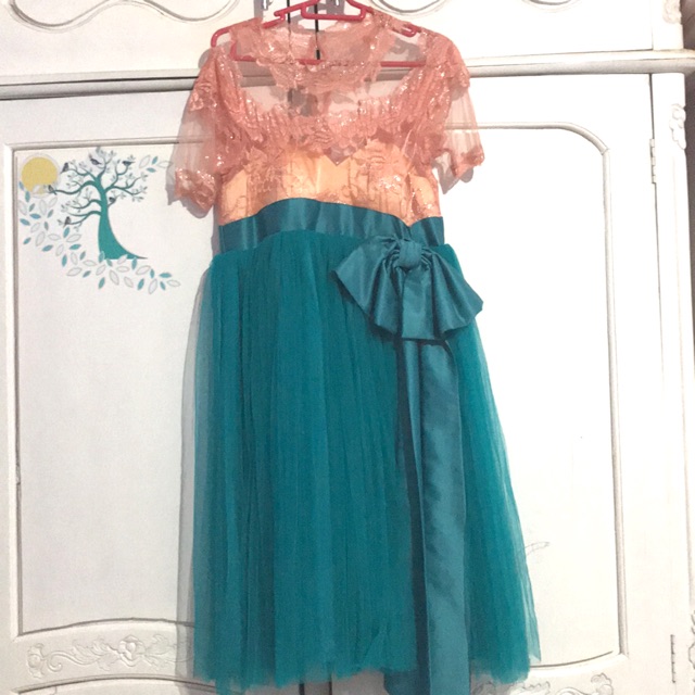 Dress brokat ibu hamil preloved 1 kali dipakai