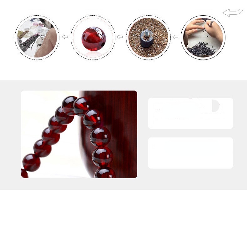 Gelang Manik-Manik Merah Delima 3d Bahan Stainless Steel Untuk Pria Dan Wanita