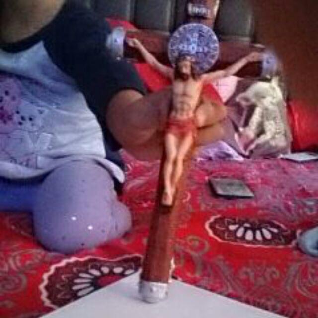 Salib Yesus Plus Medali Benedictus 23 Cm Full Colour