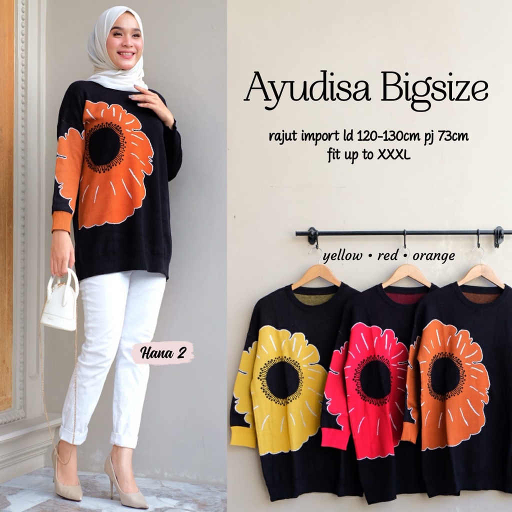 AYUDISA BIGSIZE BLOUSE RAJUT ORI HANA