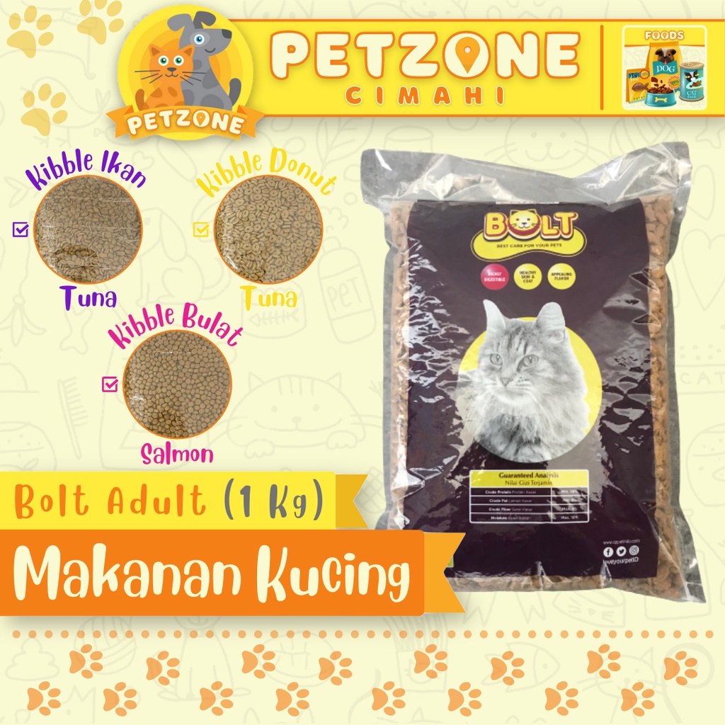 BOLT MAKANAN KUCING 1 KG CAT DRY FOOD MAKANAN KERING