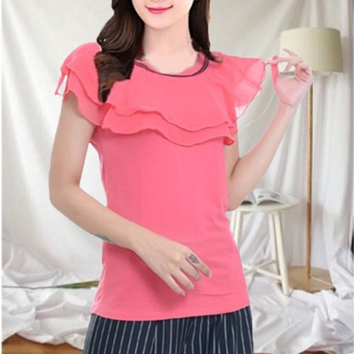 COD BAJU BLUSS CEWEK LENGAN PENDEK BLUS WANITA KUALITAS DISTRO GAYA CEWE KOREA NEW ATASAN WANITA BLO